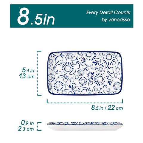 Vancasso Selene porcelain rectangle plate suitable for sushi or desserts