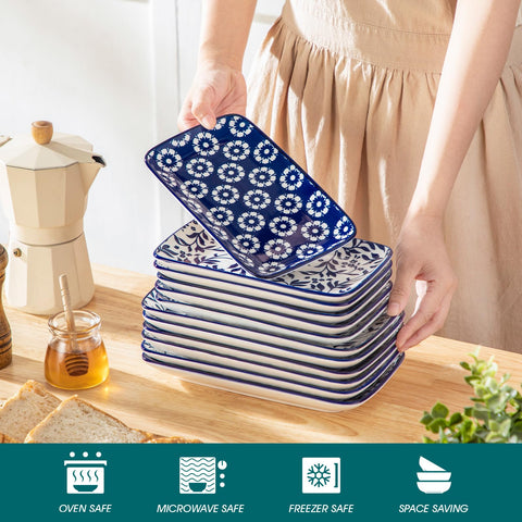 Vancasso Selene 8.5 inch plate set emphasizes easy stacking and storage
