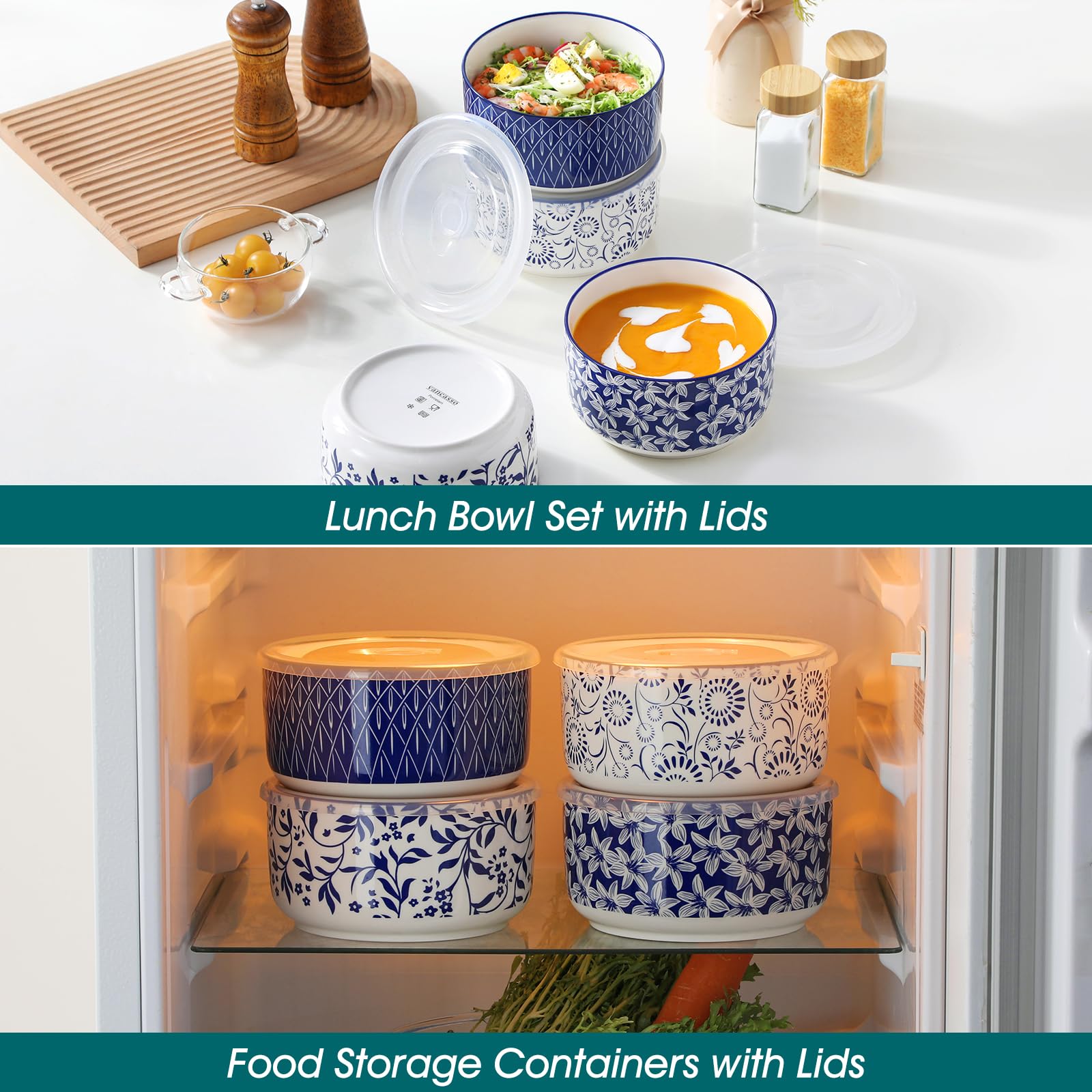 Vancasso SELENE stackable design saves cabinet space.