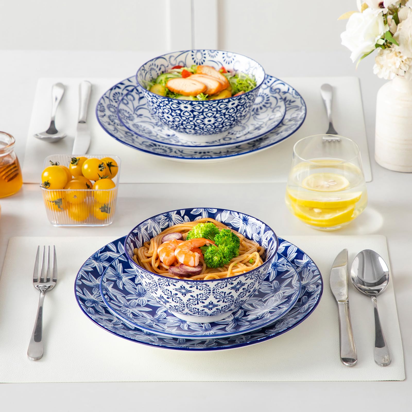 Vancasso Selene versatile bowls for cereal, soup, pasta, and salad.