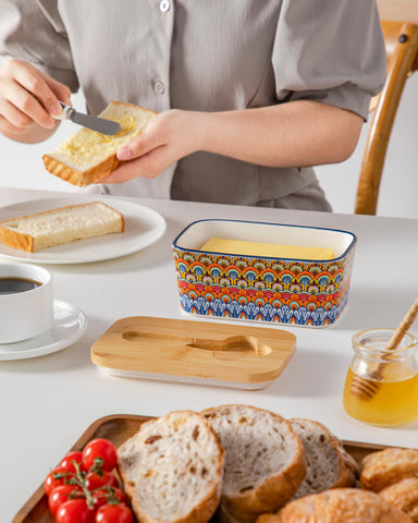 Vancasso SIMI Bohemian pattern adds colorful decor to dining spaces.