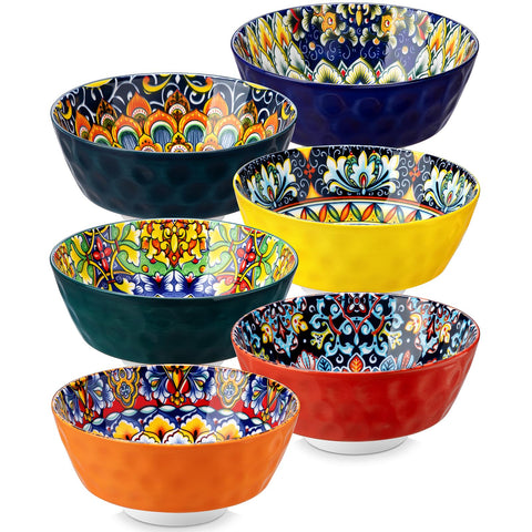 Vancasso SIMI bowls front view with vibrant boho glaze