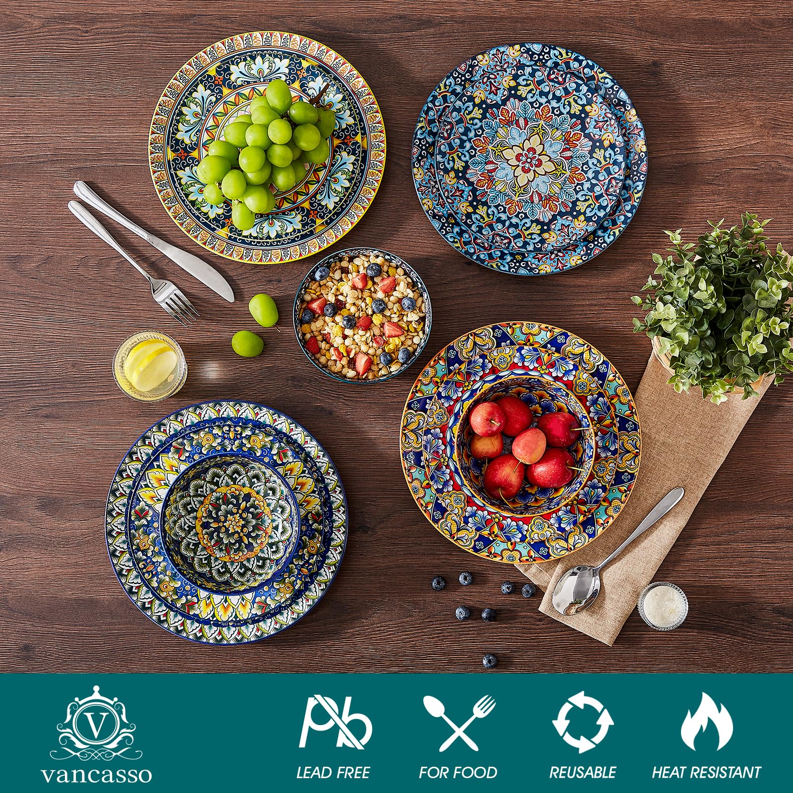 Vancasso SIMI cereal bowls offer practical capacity and smooth glaze.