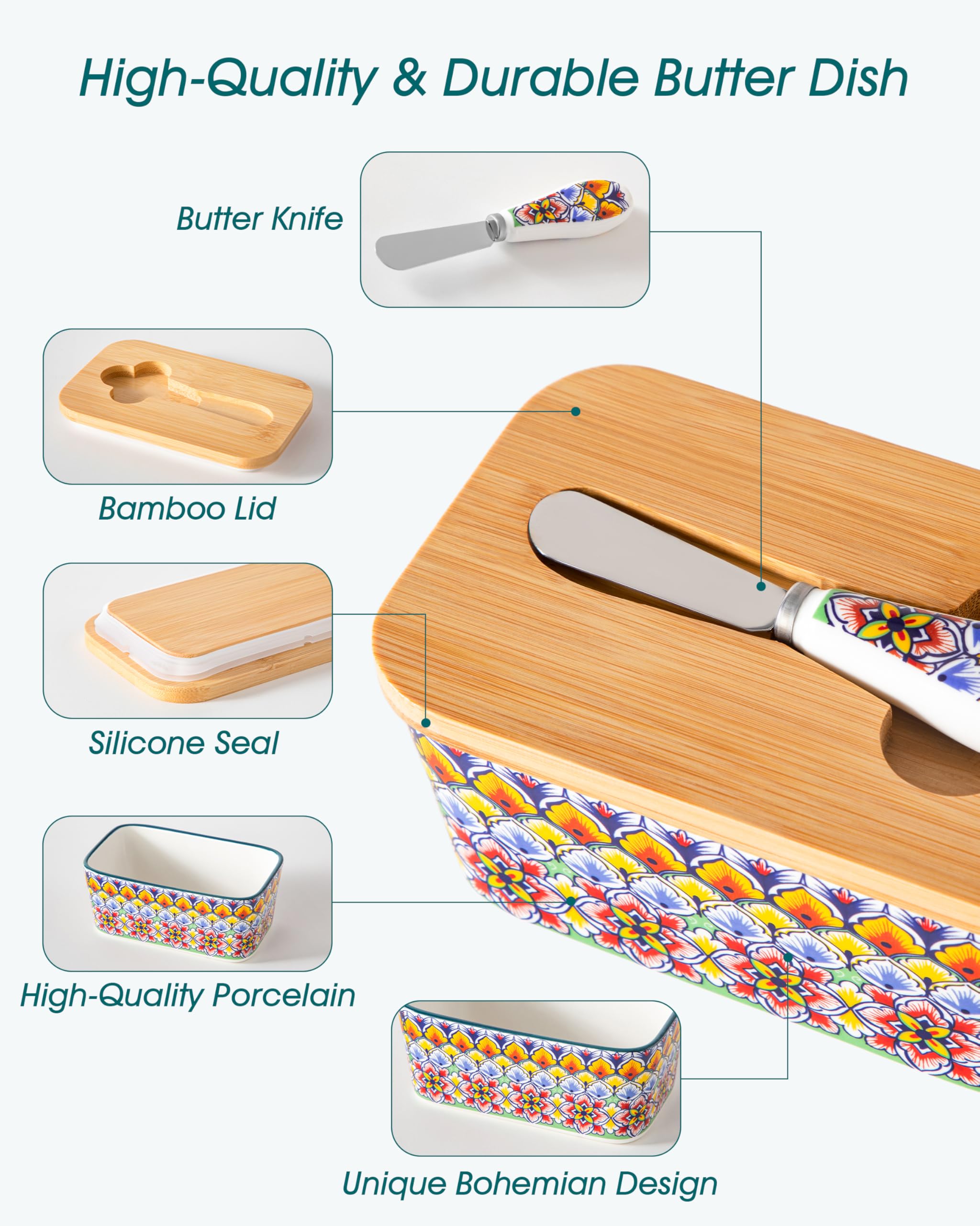 Vancasso SIMI bamboo lid close-up shows groove and seal for freshness