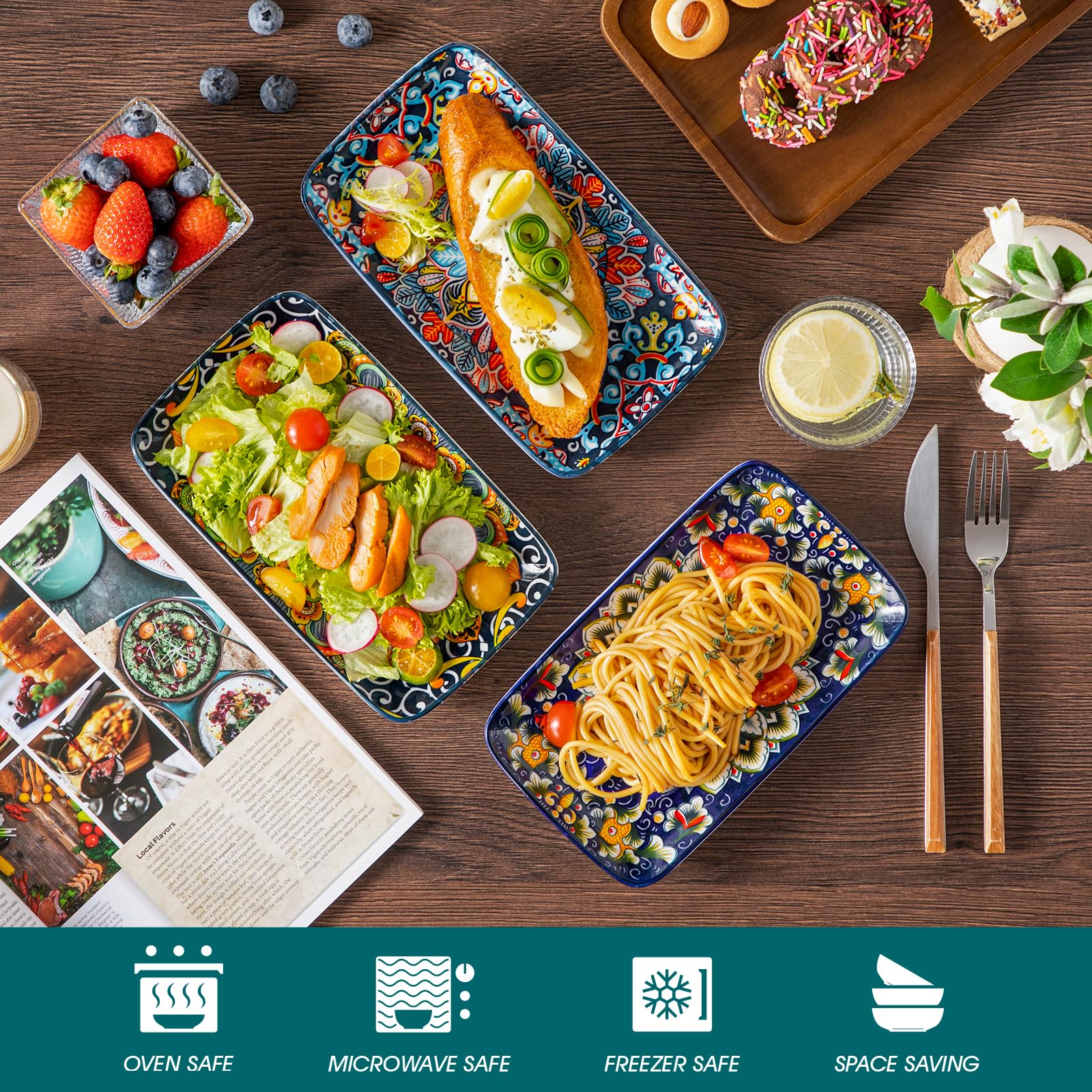 Vancasso Simi dessert plate complements cakes and pastries in modern settings