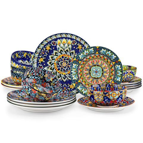 Vancasso SIMI dinner plates add lively Bohemian flair to your table.