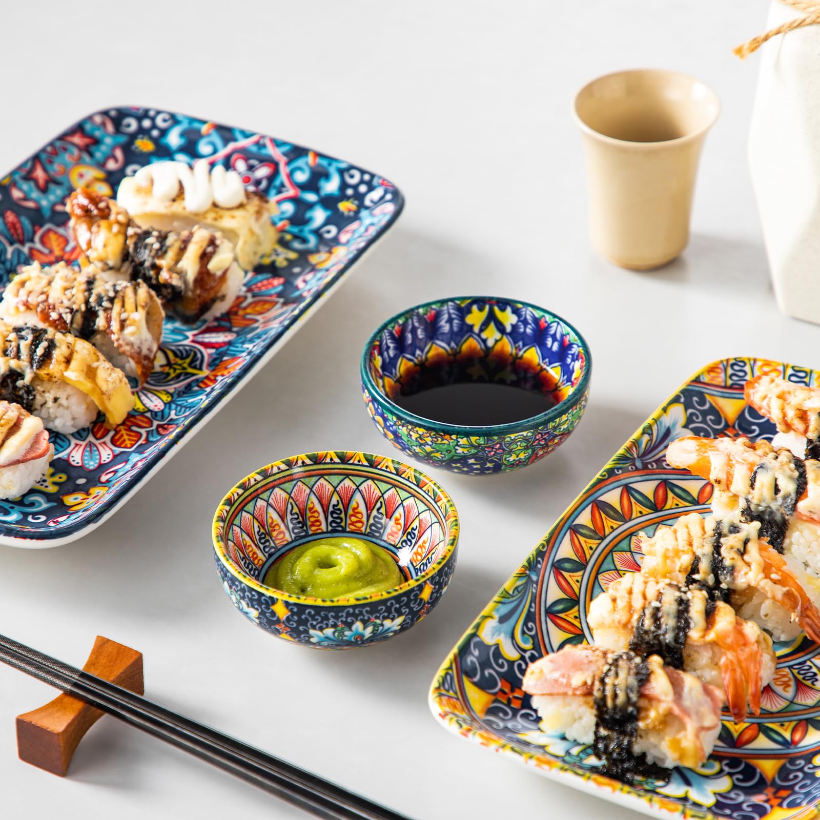 Vancasso SIMI dishwasher-safe bowls easy to clean after meals.