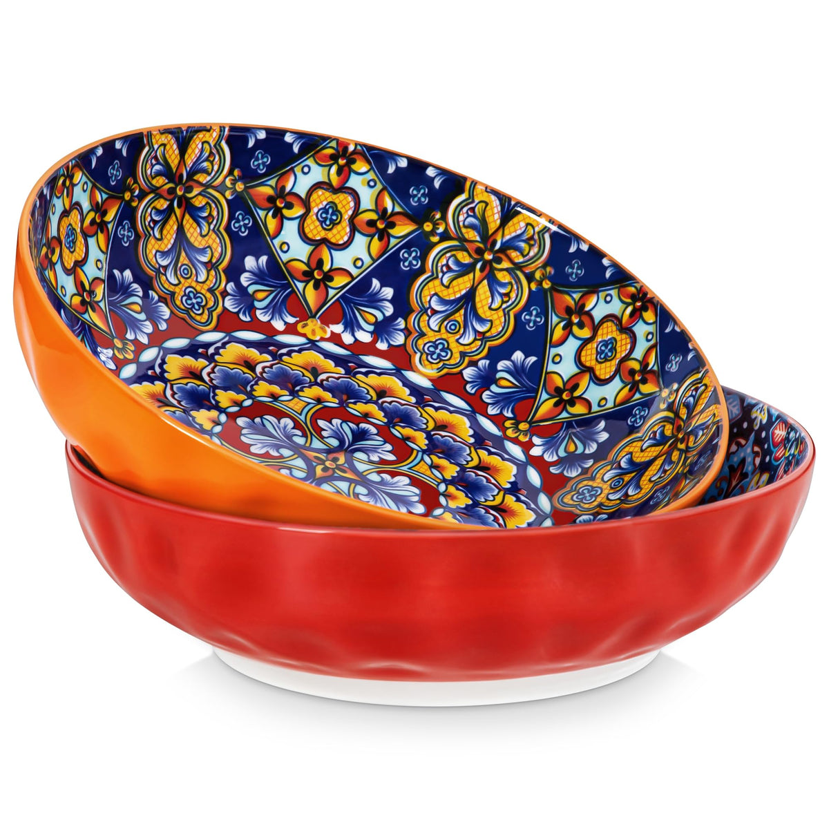 Vancasso Simi large serving bowls red for vibrant salads and generous portions