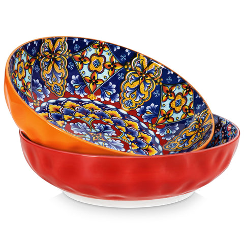 Vancasso Simi large serving bowls red for vibrant salads and generous portions