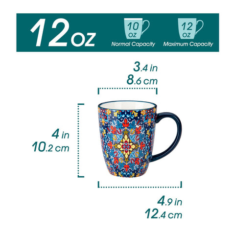 Vancasso SIMI mug close-up showing a wide, secure grip for hot drinks