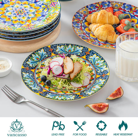 Vancasso Simi plate set arranged on a dining table for casual or festive meals.