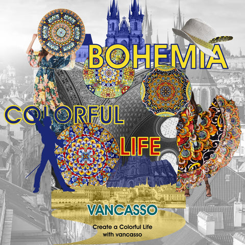 Vancasso SIMI plates boho decor display adds color to rooms