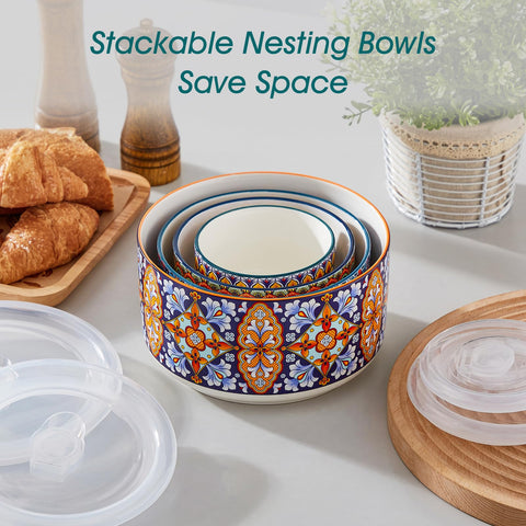 Vancasso SIMI porcelain serving bowls with stain-resistant glaze.