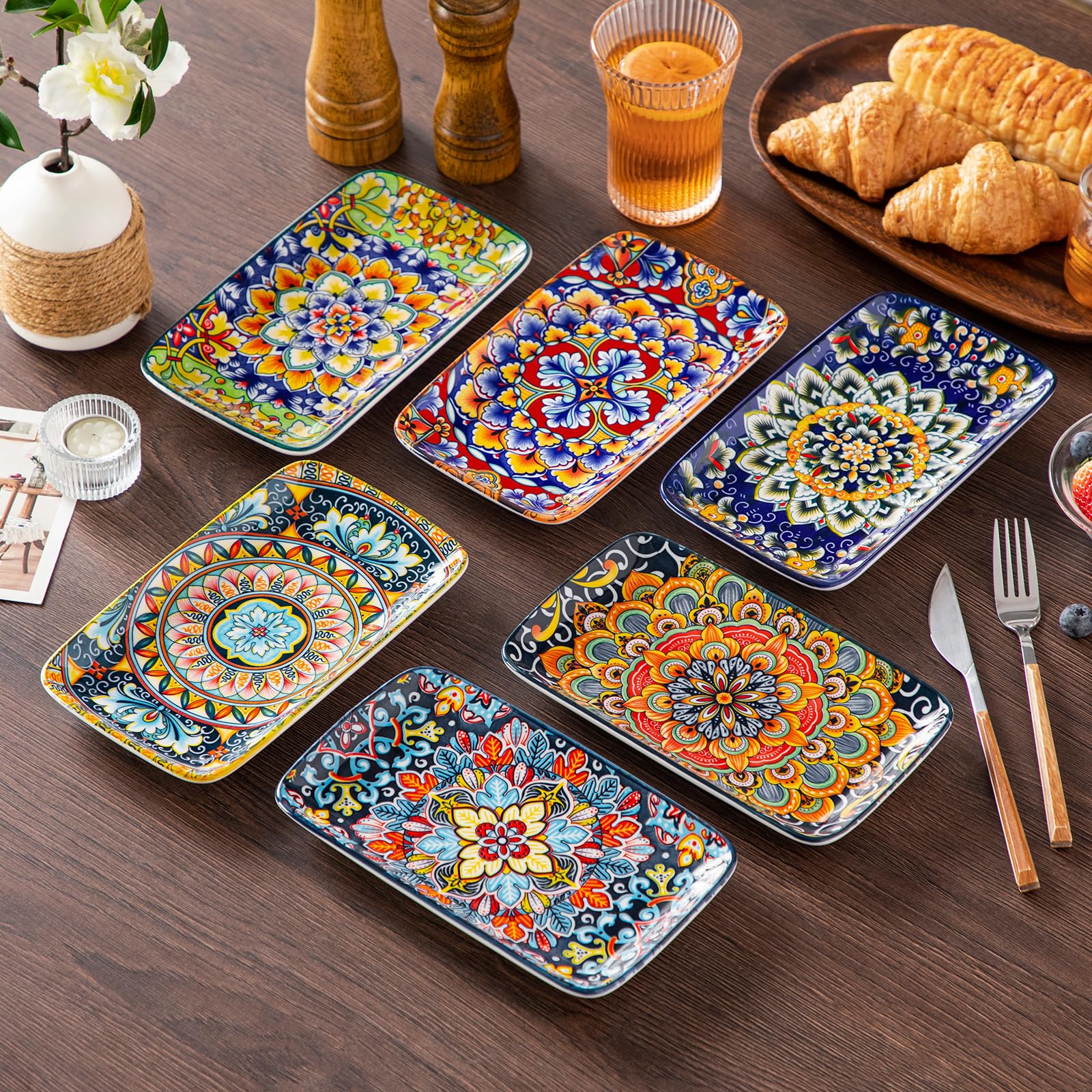 Vancasso Simi raised-edge plate helps keep sauces neatly contained