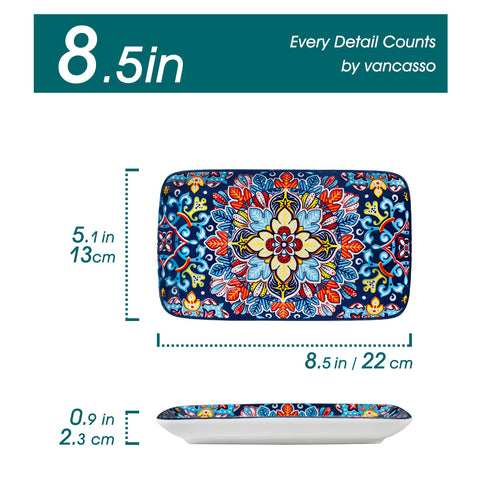 Vancasso Simi rectangular sushi plate with clean lines for presentation