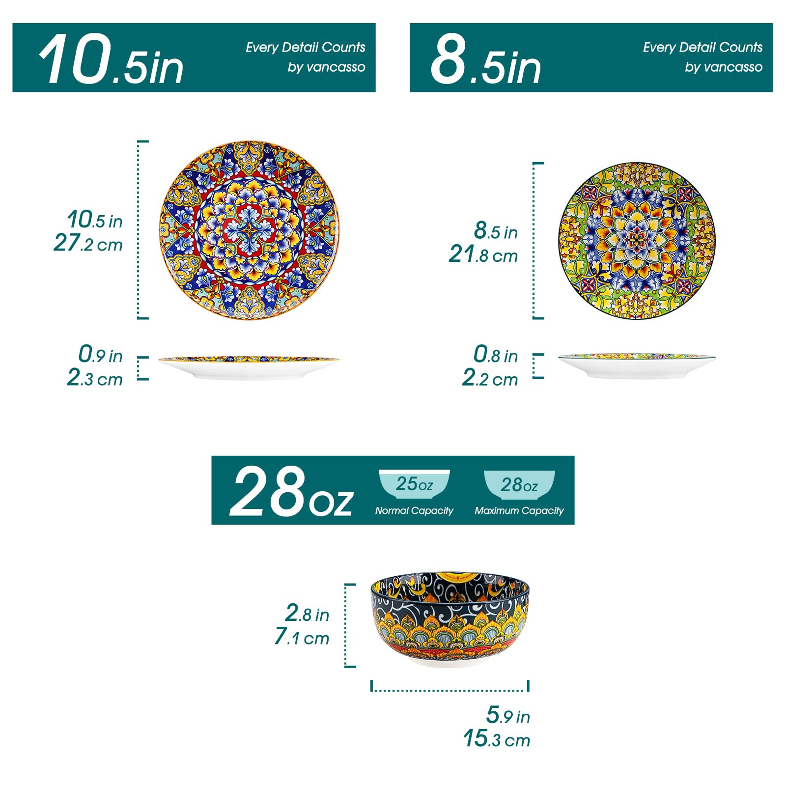 Vancasso SIMI salad plates bring color and everyday elegance.