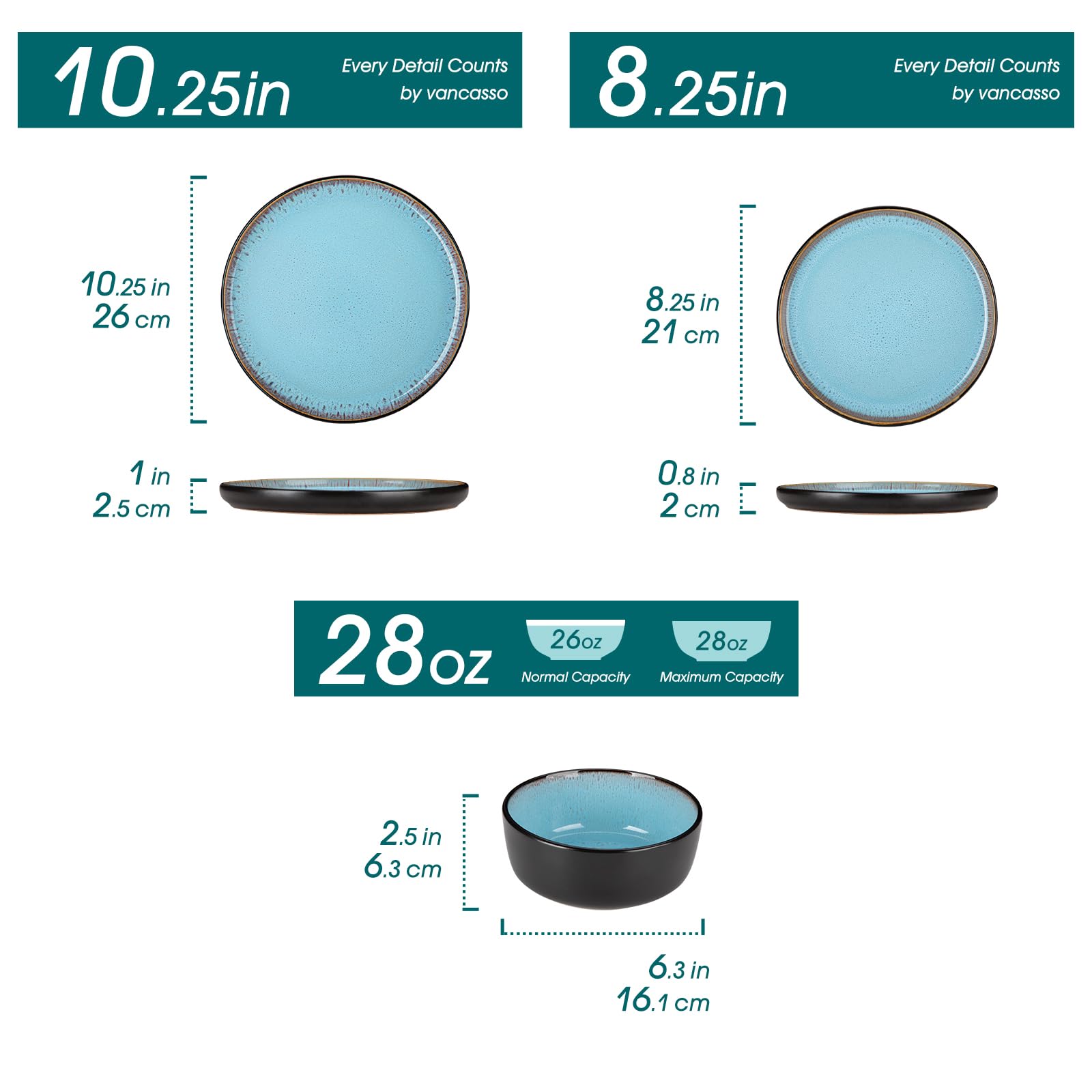Vancasso sky blue bowls: sturdy stoneware great for soups and sides.