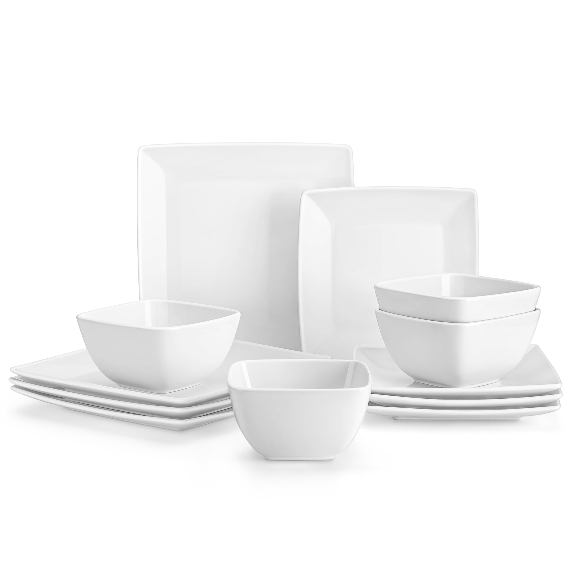 Vancasso Soho square dinner plate on table, elevating everyday meals with contemporary style