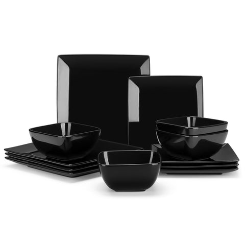 Vancasso Soho square dinner plates set on table for stylish everyday meals