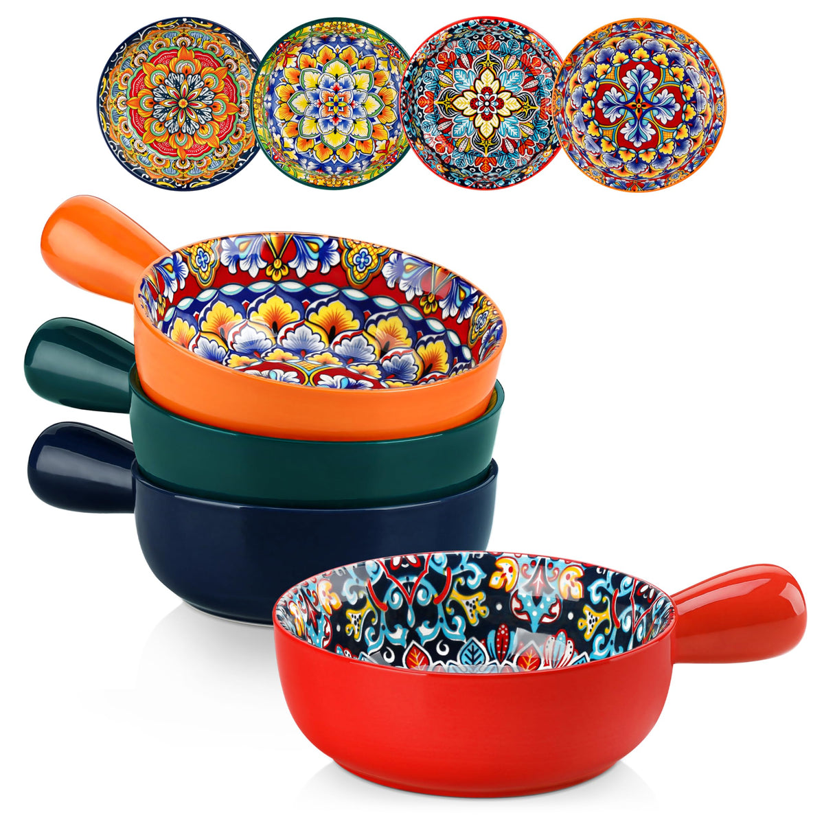 Vancasso soup bowls with handles, oven-safe for cozy family meals.
