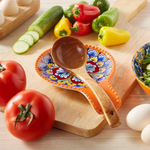 Vancasso orange spoon rest complements the SIMI Serie for a cohesive look.