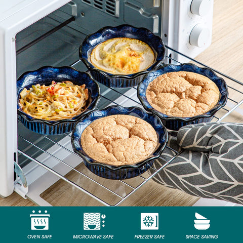 Vancasso stackable mini pie pans save kitchen storage space