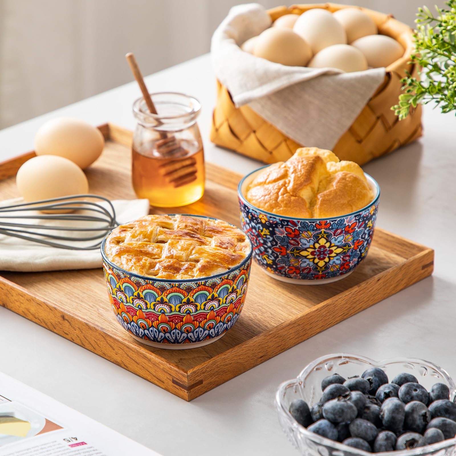 Vancasso stackable ramekins saving cabinet space and simplifying storage.
