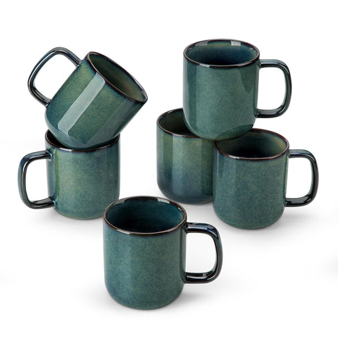 Vancasso Starry 12oz green mug in studio shot, ideal for lattes and cocoa