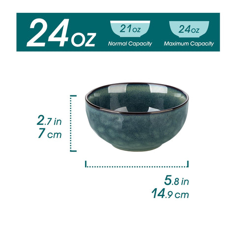 Vancasso Starry 24oz bowls from the side show glossy glaze and kitchen style