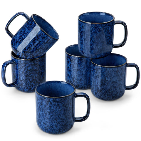 Vancasso STARRY blue 16oz mugs set, ideal for daily coffee.
