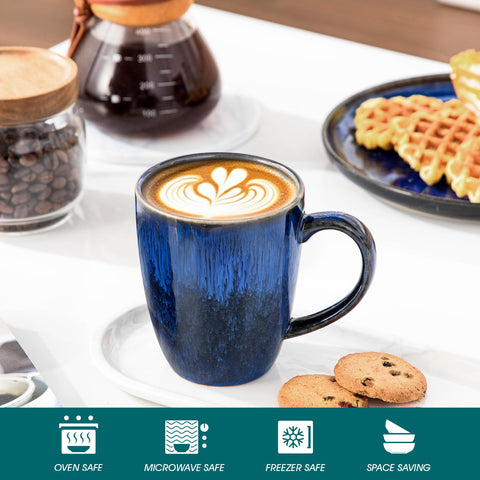 Vancasso Starry blue mug microwave-safe for quick warming