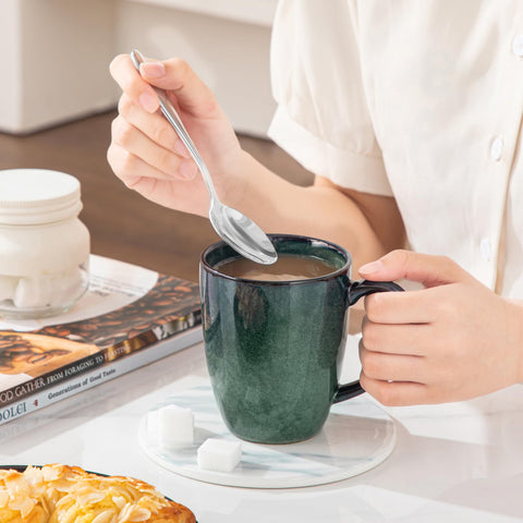Vancasso STARRY dishwasher-safe mugs simplify cleanup after meals.