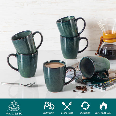 Vancasso STARRY mug with comfortable handle for easy sipping.