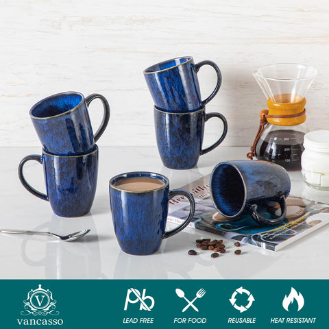 Vancasso Starry mug with wide ergonomic handle for a secure grip.
