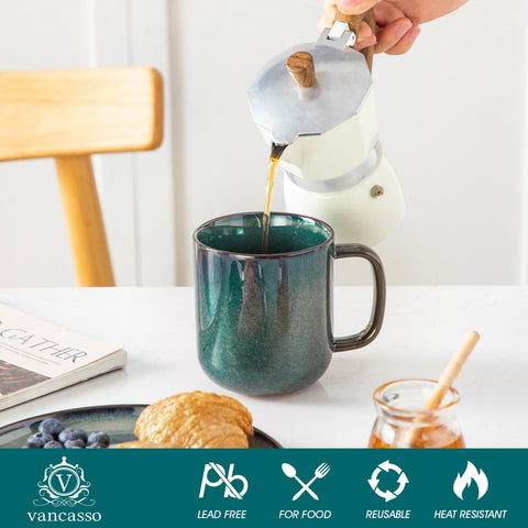 Stacked STARRY mugs save cabinet space and simplify storage