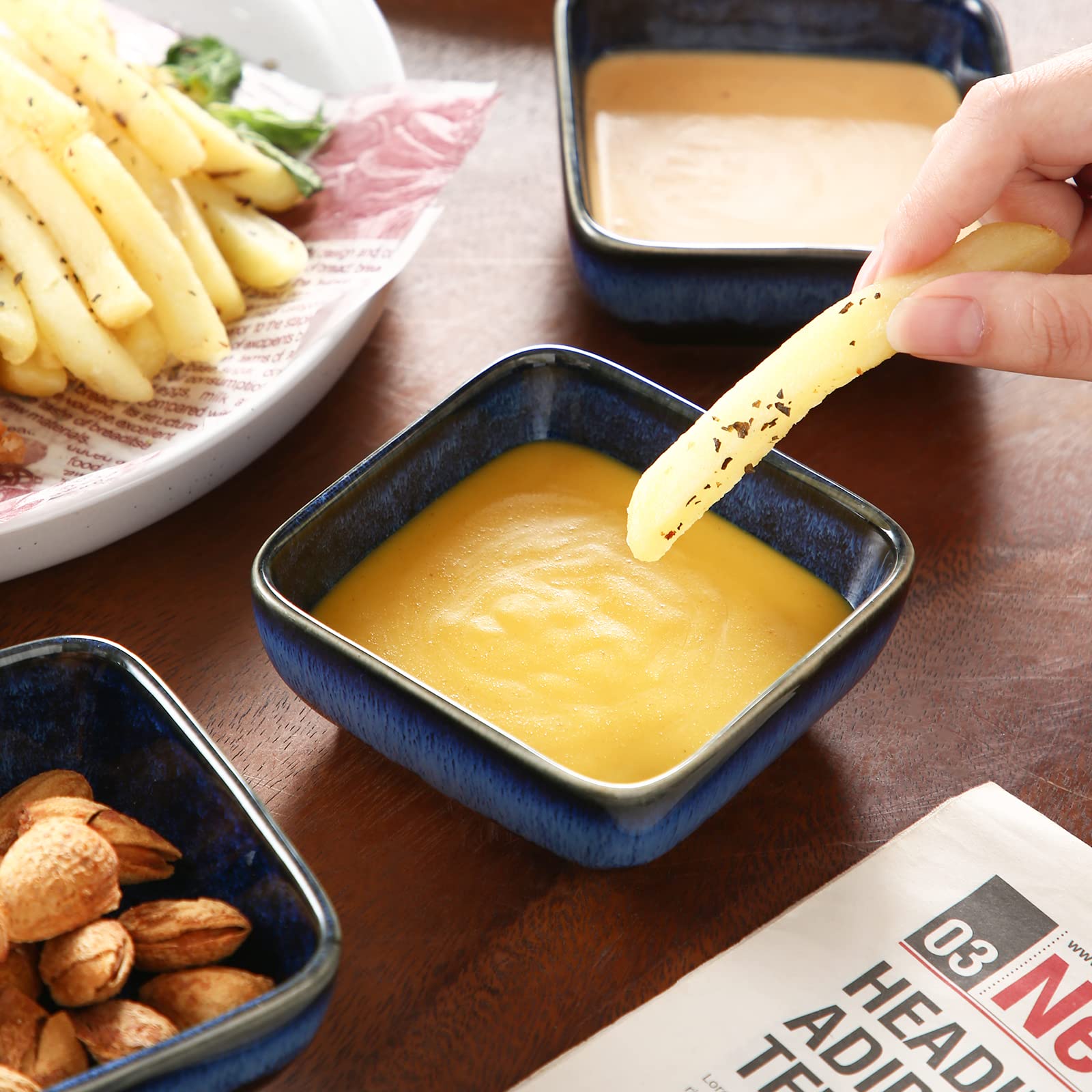 Vancasso Stern non-toxic stoneware ensures safe serving of hot and cold foods.