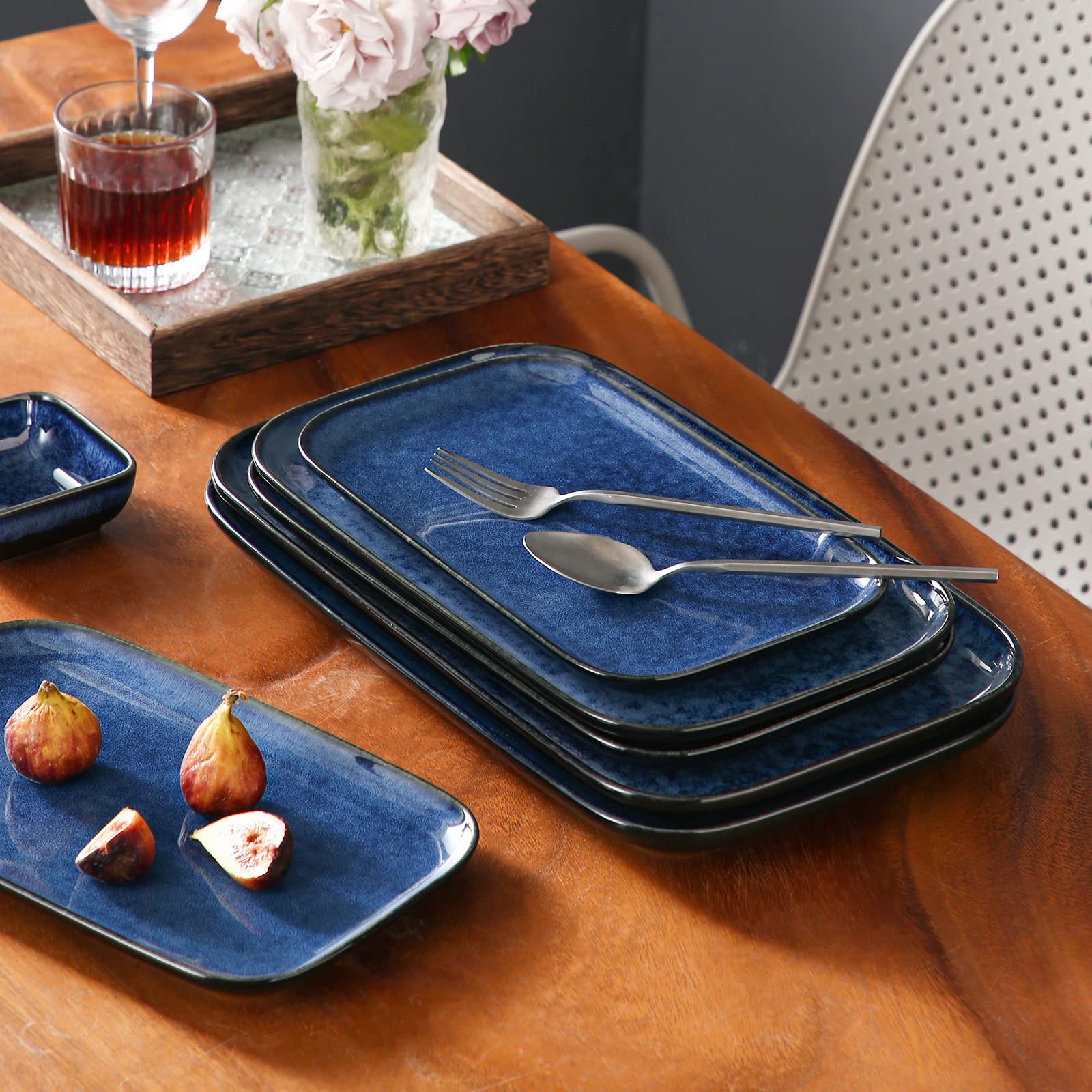 Vancasso Stern platters are microwave safe and dishwasher friendly.