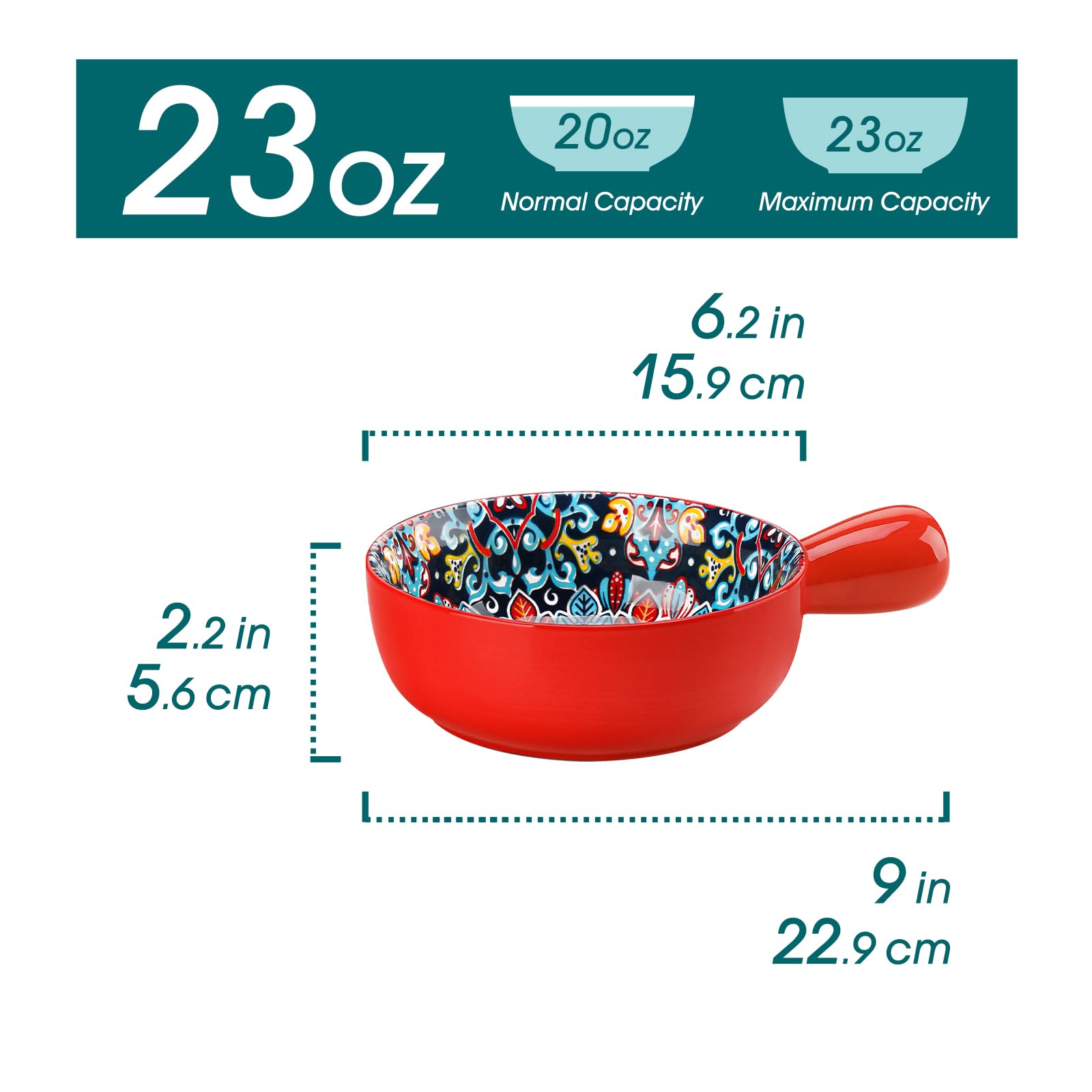 Vancasso two-holes design bowls reduce handle stress and simplify cleaning.