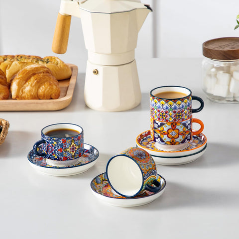 Vancasso vibrant colors brighten kitchen and coffee bar decor
