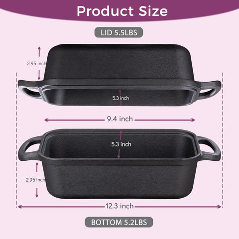 Vanderlume loaf pan interior view highlighting generous baking space.