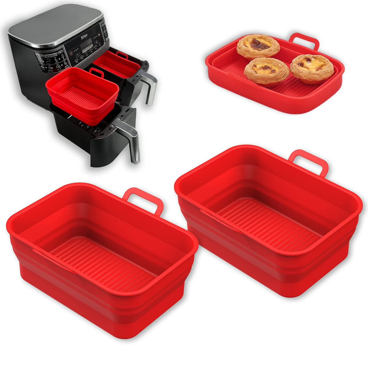 Vangerute collapsible liner held in hand, showcasing easy grip and portable storage.