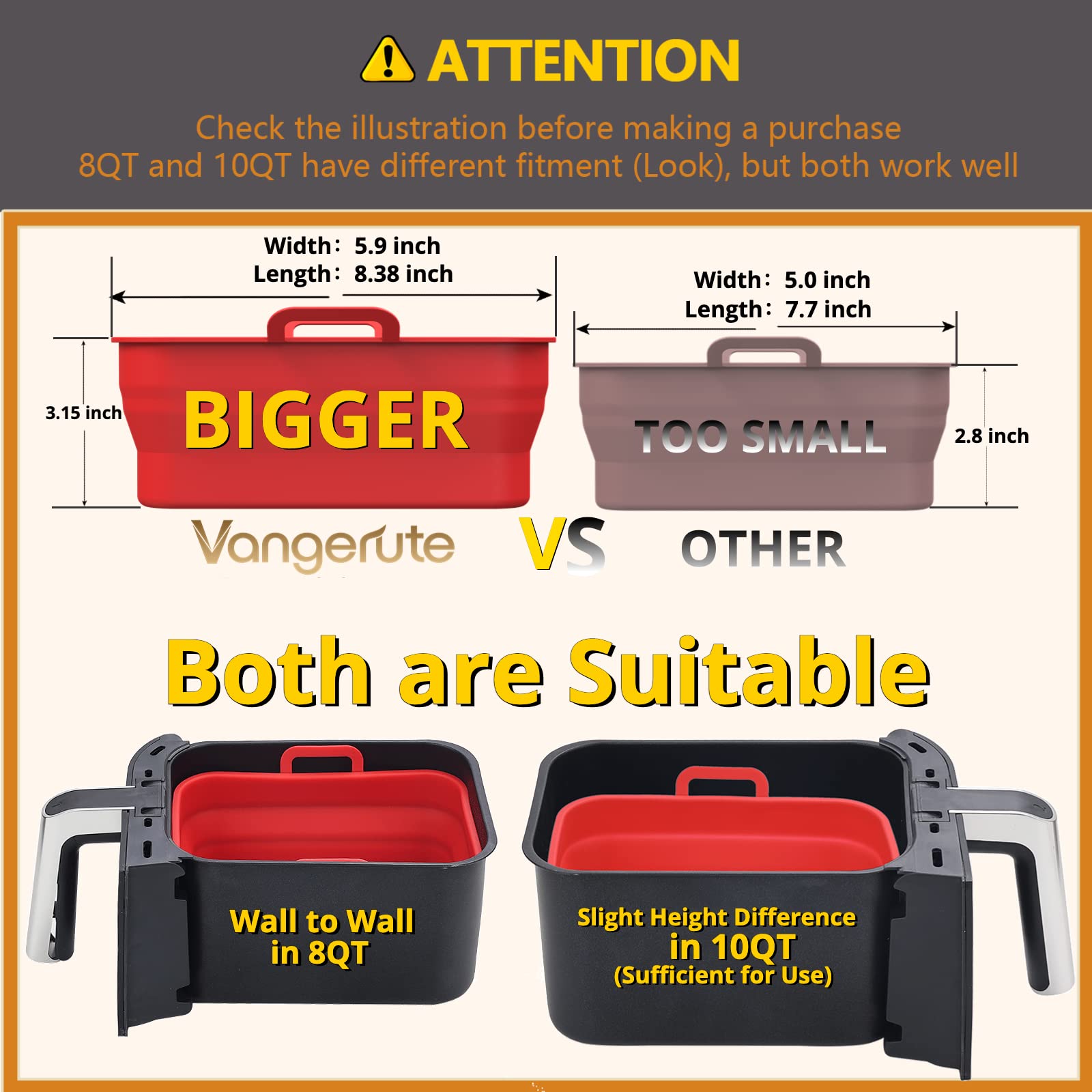 Red Vangerute liner folded for compact storage, saving kitchen space.