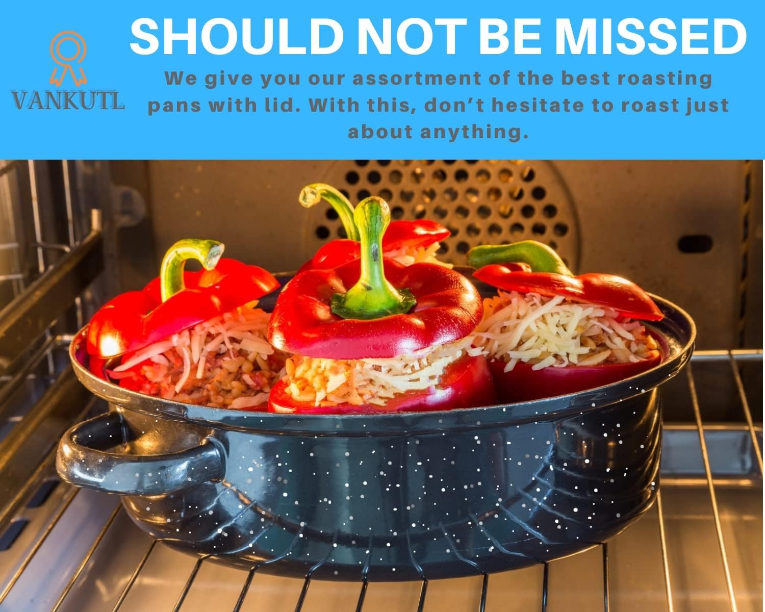 VANKUTL dishwasher-safe roasting pan for quick cleanup
