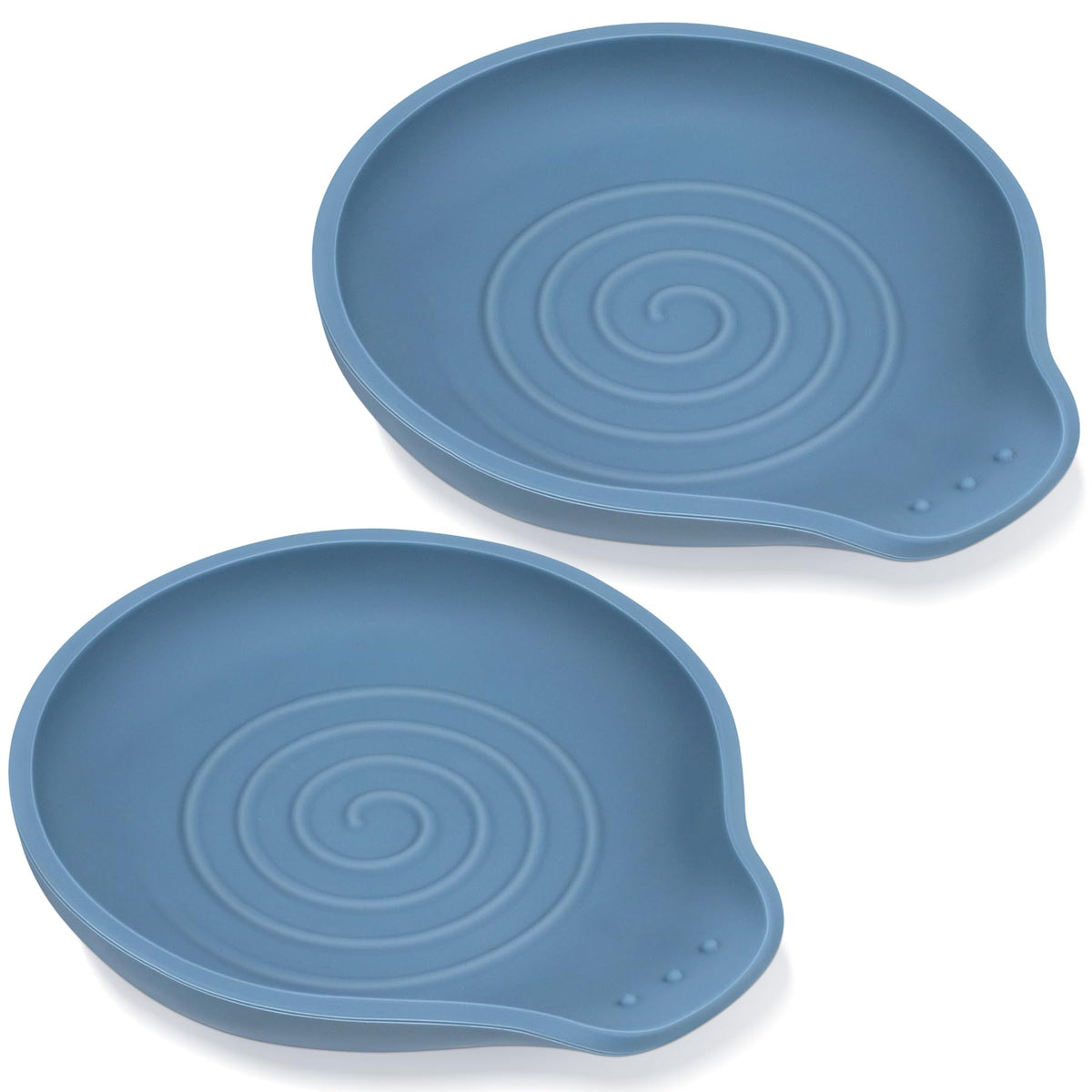 VanlonPro silicone spoon rest with indigo swirl catches drips and protects counters