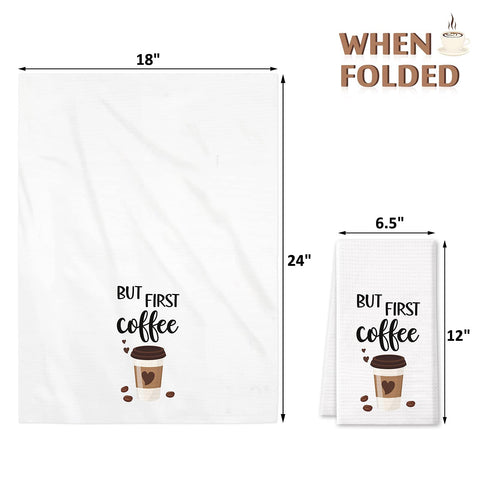 Vansolinne coffee bar towels hanging adds practical charm to kitchens.