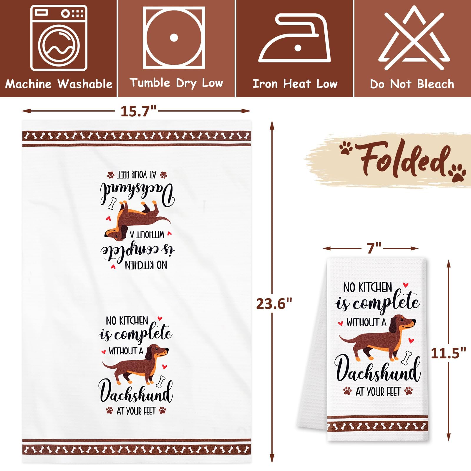 Vansolinne dog lover kitchen decor featuring dachshund patterns.