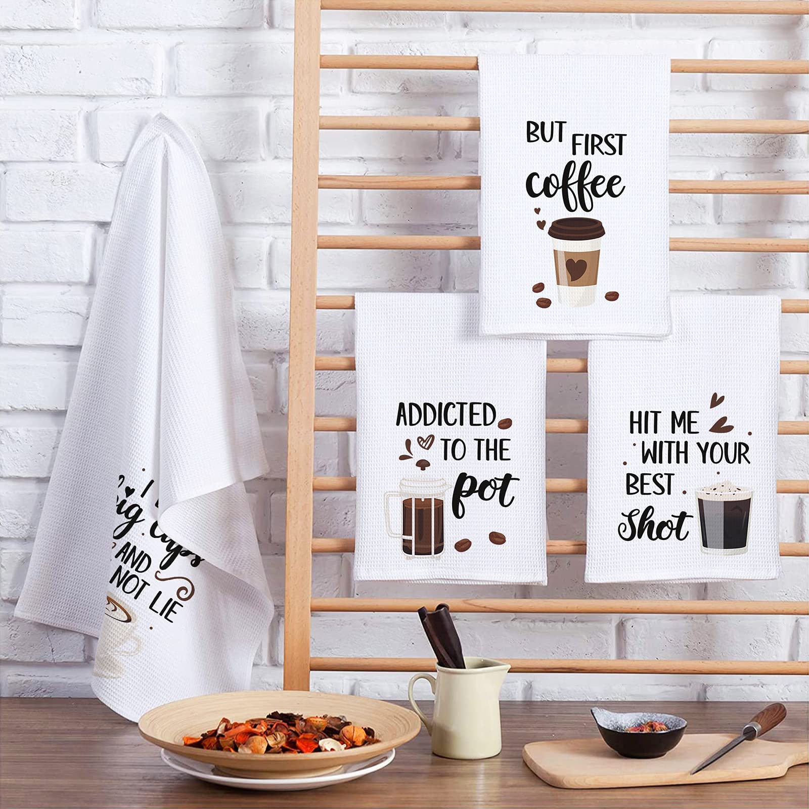 Vansolinne gift-ready coffee towels suit weddings, housewarmings, and holidays.