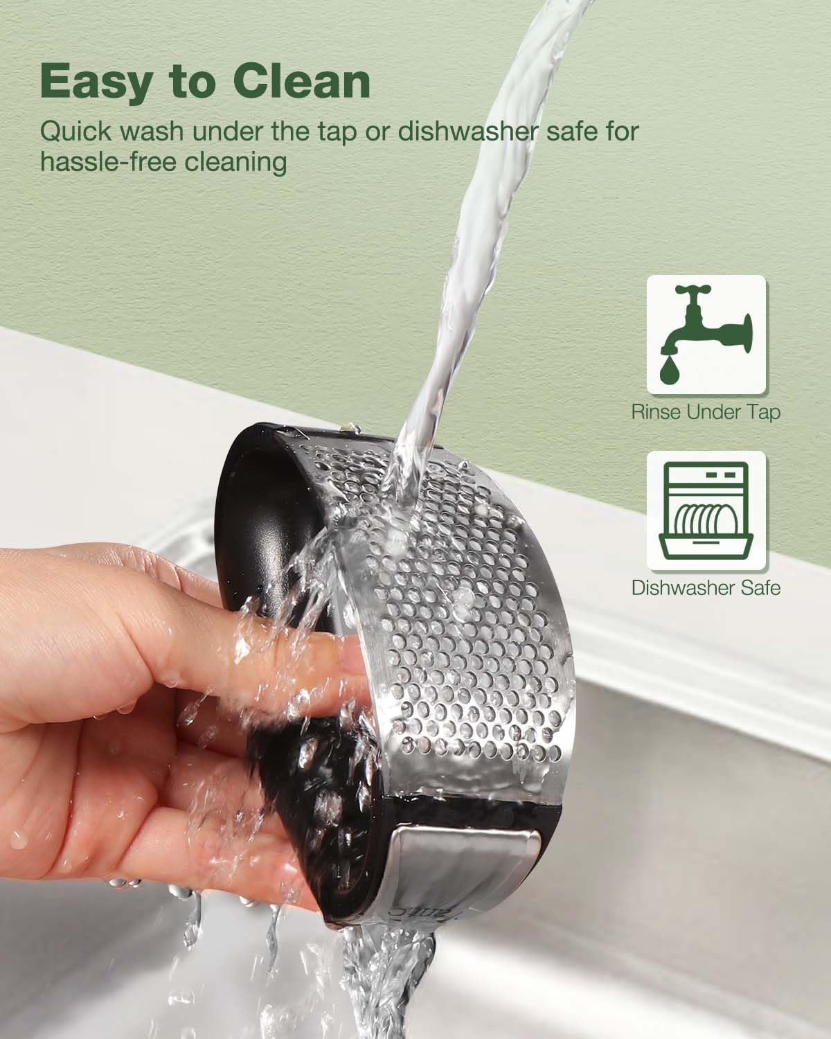 Vantic easy-clean surface simplifies garlic removal