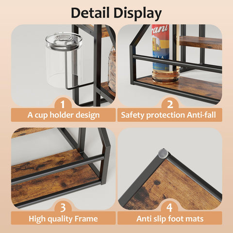 VANTIMO syrup rack corner space-saver helps keep counters uncluttered.