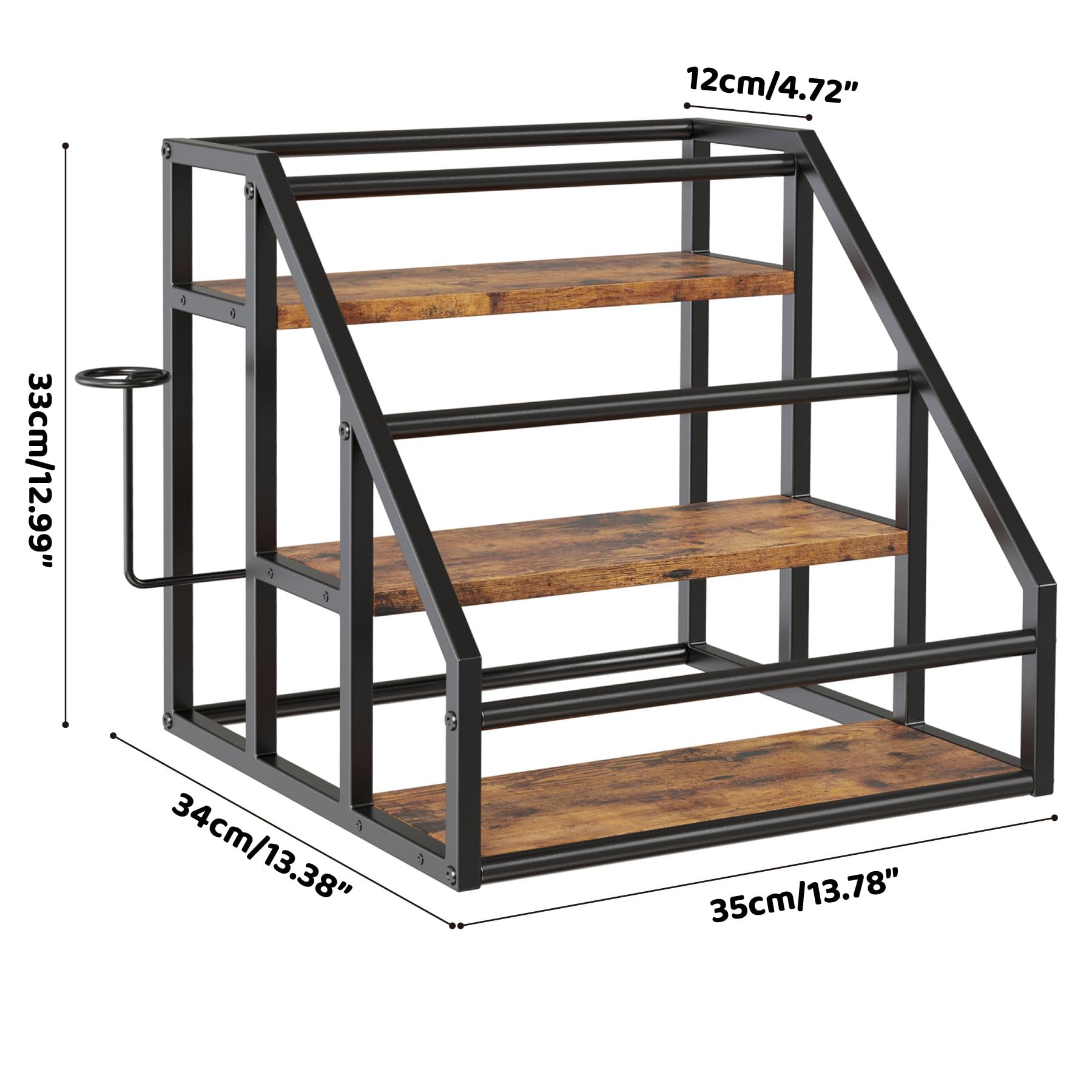 VANTIMO syrup rack countertop storage for syrups, wine, and condiments.